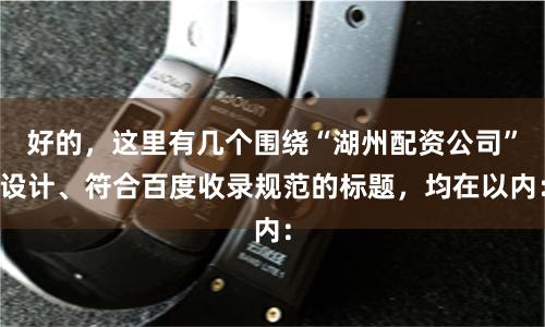 好的，这里有几个围绕“湖州配资公司”设计、符合百度收录规范的标题，均在以内：